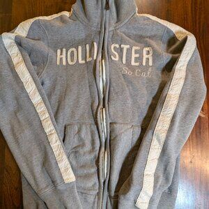Hollister Gray Full Zip Hoodie Women's Size L GRAY SO CAL